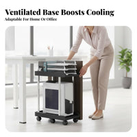 PC unit Stand Wheeled Design Mobile Computer unit trolley secureable Casters