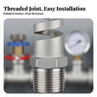 Spiral Spray Nozzle Stainless Steel Spiral Nozzle Anti-Clogging Design Threaded Spray Head for Flue Gas Desulfurization