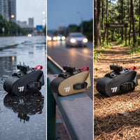 Bike Rear Saddle Bag Waterproof Saddle Bag with Fastening Mount Quick-Release Compact for Cyclists, Road Cycling