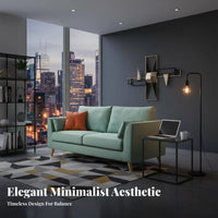 Minimalist Design 2-Seater Loveseat Fully Assembled space-efficient 2-Person Settee Space-Saving Sofa Easy Assembly for Apartment Dwellers, Young Adults, Students, Living Room, Bedroom, Study, Office