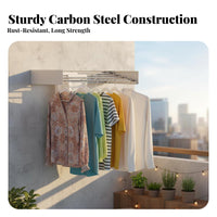 Retractable Wall-Mounted Drying Hanger Easy Installation Clothes Airer