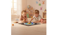 Tabletop Flicking Board Game with Balls Portable Cloth Board Game Interactive Easy-to-Learn for Families, Parties