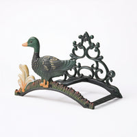 Decorative Hose Rack Cast-Iron Style Decorative Hose Holder Vintage-Inspired Ornate for Gardeners, Yard, Patio