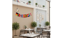 Festive Atmosphere National Flag String Banner Easy to Hang International Country Flag String Vibrant Colors Football Theme Bunting Lightweight for Bar Owners, Pubs, Restaurants, Game Viewing, Parties