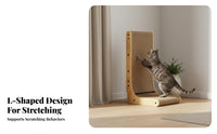 Upright Cat Scratching Post Low-Shed Upright Cardboard Scratcher L-Shaped Cat Scratcher Multifunctional Pet Supplies