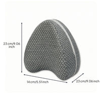 Washable Heart-Shaped Leg Pillow Contoured Memory Foam Leg Pillow Orthopedic Soft for Sleeping