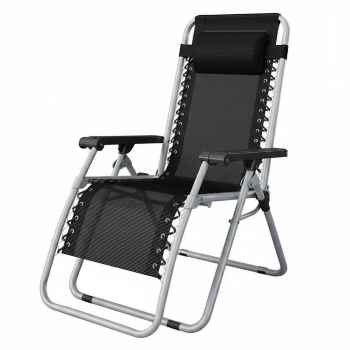 Foldable Design Folding Woven Lounger Space Saving Adjustable Sun Lounger Portable Lounge Chair Weather-Resistant for Homeowners, Beachgoers, Balcony, Beach, Garden, Backyard