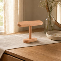 Rounded Edges Crossbar Jewelry Stand Wooden Bracelet Stand Stable Base Beaded Bracelet Holder Space Saving