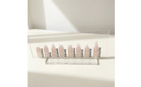 Nail Shape Display Sign Acrylic Sign with Base Transparent for Reception Desks
