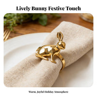 Hare Napkin Holder Festive Crafted Metal Easter Bunny Napkin Holder Elegant Table Decor Metal Hare Easter Decoration for Families, Celebration