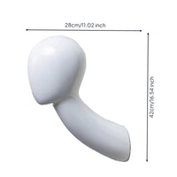 Mannequin Head Wall Mount Fiberglass Mannequin Head Faceless Holder for Boutiques