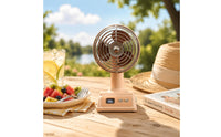 Type-C Charging Retro Desktop Fan 100 Speeds Rechargeable Desk Fan