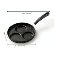 Divided Breakfast Pan Induction Compatible Nonstick Pan with Handle Multi-Sectional Skillet Stone-Coated for Singles, Busy Commuters, Small Kitchens, Rv Camping