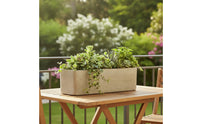 Slim Long Rectangular Planter Box Modern Ribbed Planter Stylish Trough Elegant for Windowsill, Balcony, Tabletop