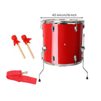 Fan Drum Cheer Team Drum Deformation Resistant 16 Inch Floor Tom for Cheerleaders, Competitions