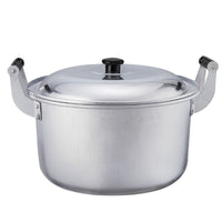 Even Heating Aluminum Pot with Lid Deep Cooking Pot with Lid Round Stockpot with Handles Corrosion-Resistant for Stovetop