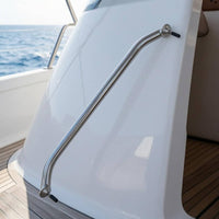 Curved Grab Bar 304 Stainless Steel Grab Handle Bathroom Handrail Polished Silver Handrail Oval Cylindrical for Wet Areas