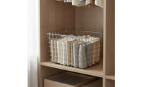 Open-Grid Metal Wire Basket with Handle Easy to Carry Wire Shopping Basket with Handle Strong Long-Lasting for Kitchen