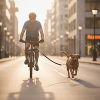 Adjustable Dog Bike Leash with Shock Absorber Sturdy Bike Leash with Shock Absorber Strong Comfortable for Cyclists