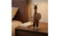 3 Pieces Wooden Nordic Figurines Black Accents House Decoration Retro Style Holiday Decor