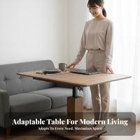 Multi-Functional raiseand-Fold Dining Table Multifunctional Expandable Dining Table Height Adjustable Folding Desk Space-Saving Design for Small Apartment Residents, Families, urban Dwellers, Living Room, Home Office, Kitchen