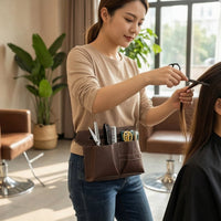 Leather-Like Barber Waist Bag Structured Waist Bag with Adjustable Strap Handsunrestricted Hairdresser Tool Pouch Easy to Clean for Hairdressers, Barbershop