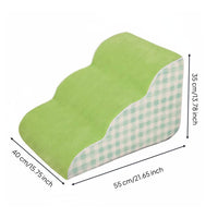 Non-Slip Design Pet Ramp Removable and Washable Cover Dog Steps Wear-Resistant Textile Cat Climbing Ramp No Assembly Required for Short-Legged Pets, Sofa, Bed