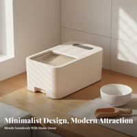 Airtight Seal Rice Storage Container Sliding Lid Rice Bin Food Grade Material for Kitchen, Pantry