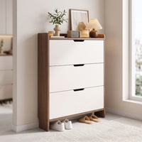 Shoe Organizer with Flip Drawers Shoe Organizer Narrow Furniture for Apartment Dwellers, Entryway, Hallway, Foyer