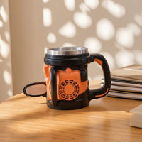 Woodcutter Mug Novelty Molded Mug with Handle Industrial-Style Mechanical Themed Cup for Men, Collectors, Workshop, Desk, Office