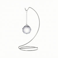 Metal Ornament Stand with Crystal Decorative Tabletop Hanger with Crystal Ornament Display Stand with Round Base Stable Sleek