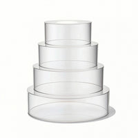 4 Pieces Cake Display Cylinder Versatile Acrylic Display Container Easy to Clean