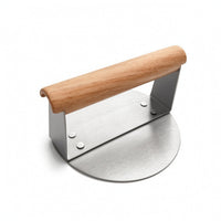 Burger Press Smooth Burger Press with Wooden Handle Even Cooking for Kitchen