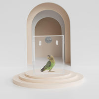 Easy to Install Bird Bathing Box Safe Plastic Transparent Bird Bath Pet Supply for Parakeets