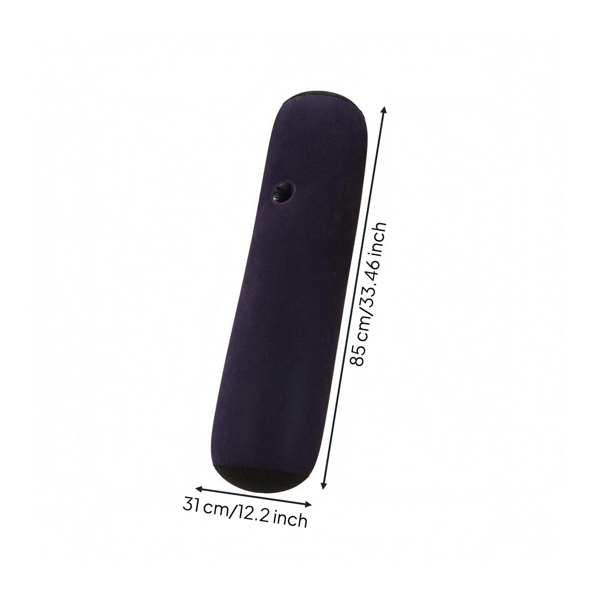 Flocked Inflatable Pillow Valve Inflatable Back Support Pillow Portable Travel Back Cushion Ergonomic Shape