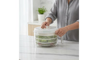 Salad Centrifuge with Handle Multifunctional Salad Washer and Dryer Quick Vegetable Washer with Basket for Meal Prep