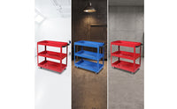 Three-Tier Tool Cart Rolling Tool Cart Lightweight for Auto Repair Shop