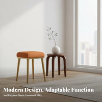 Modern Minimalist Stackable Leg Stool Light Luxury Design Padded Stacking Stool Space-Saving Household Furniture Multi-Purpose for Homeowners, Guests, Adults, Living Room, Kitchen, Bedroom, Office
