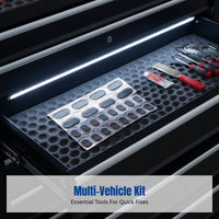 Cycle Tire Patch Repair Kit, Multi-Tool Set, Glue, Abrasive Tool, for Motorcycle Tubes