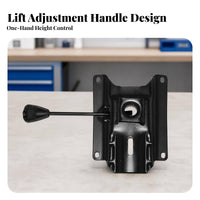 Adjustment Lever Office Chair Mounting Plate Central Opening Seat Bracket Plate Black Metal Tilt Control Mechanism Fits Standard Cylinders