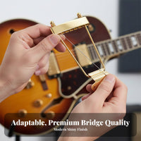 Jazz Guitar Tailpiece Replacement Part Jazz Guitar Bridge Tailpiece Sturdy Metal Construction Zinc Alloy for Luthiers