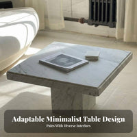Wabi-Sabi Design Round Pedestal Table Luxury Feel Living Room Furniture Minimalist design Modern Aesthetic for Apartment Dwellers, Homeowners, Small Spaces, Lounge Area, Office