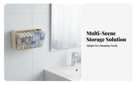 Space-Saving Clear Shelf container Divided Compartments Cacontaineret Organizer adaptable Household Storage adaptable for Home Organizers, Apartment Dwellers, Bathroom, Countertop, Under Sink, wardrobe
