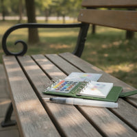 Travel-Friendly Watercolor Notebook Loose-Leaf Notebook with Pigment Box Pocket-Sized Sketchbook Bleed-Proof for Artists