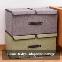 3 Pieces Foldable Frame Storage Box Large Capacity Clothing Container dust-resistantresistant