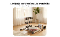 Padded Seat Sit-up Assistance Machine Cushioned Grips Foam Roller Sit-up Machine Anti-Slip Foot Caps Floor-Standing Ab Exercise Equipment Metal Frame for Home Gym