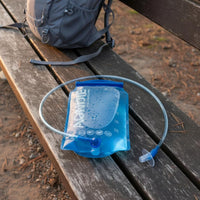 TPU Hydration Bladder Flexible Collapsible Water Bladder Hydration Reservoir Wide Opening Water Pouch Translucent Blue