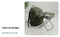 space-saving Pocket-Sized Folding Stool Lightweight Handbagdesign foldable Seat Quick Setup Portable Seating extremely lightweight for Travelers, Outdoor fans, Queuing, Travel, Hiking, Fishing
