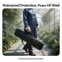 Padded 7-Compartment Flute Bag Water 76cm Instrument Bag Bamboo Flute Case Two Carry Choices Chinese Dizi Carrying Case