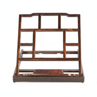 Foldable Wooden Bookrest Multipurpose Adjustable Book Easel Hollow-Carved Design